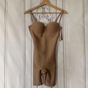 SKIMS Body Zoned Underwire Mid Thigh Bodysuit In Sienna Size Small NWT $138